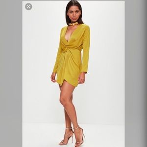 Satin Wrap Dress